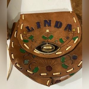 Vintage Leather Handmade Purse Linda